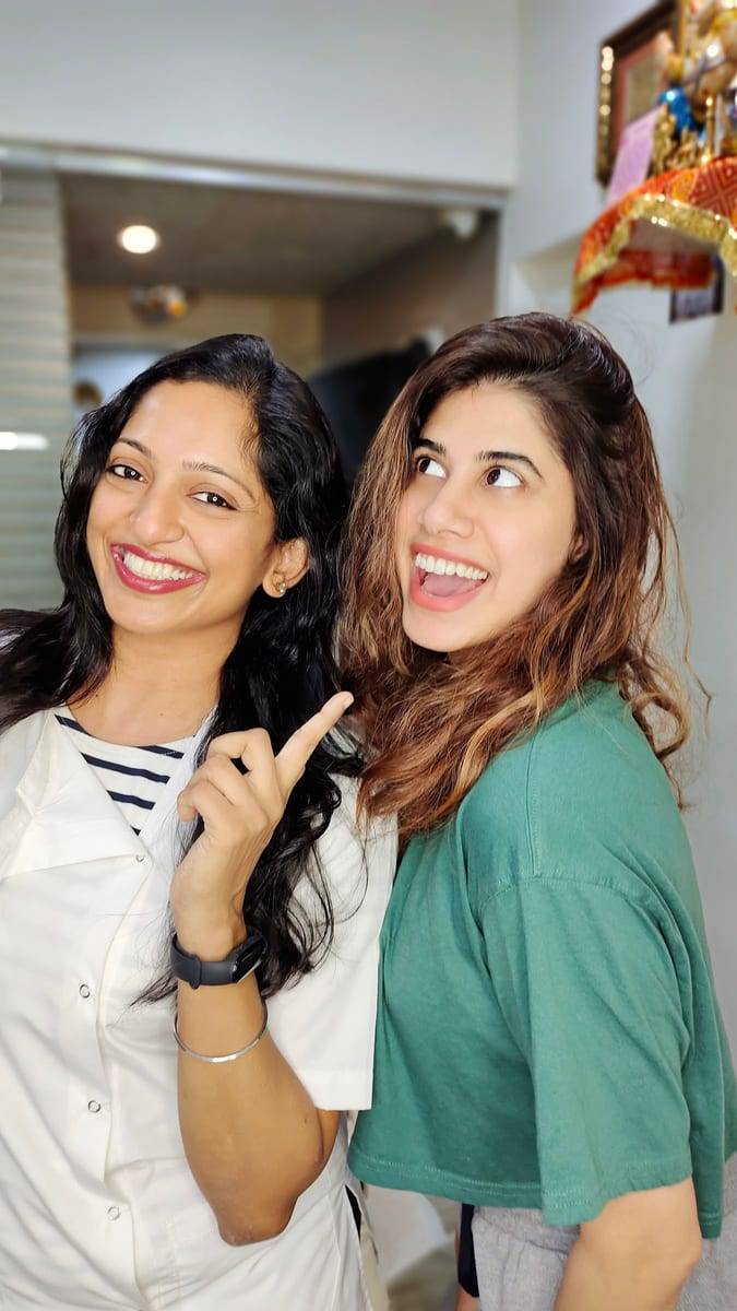 A smiling patient with Dr. Vaishali at Make Me Smile
