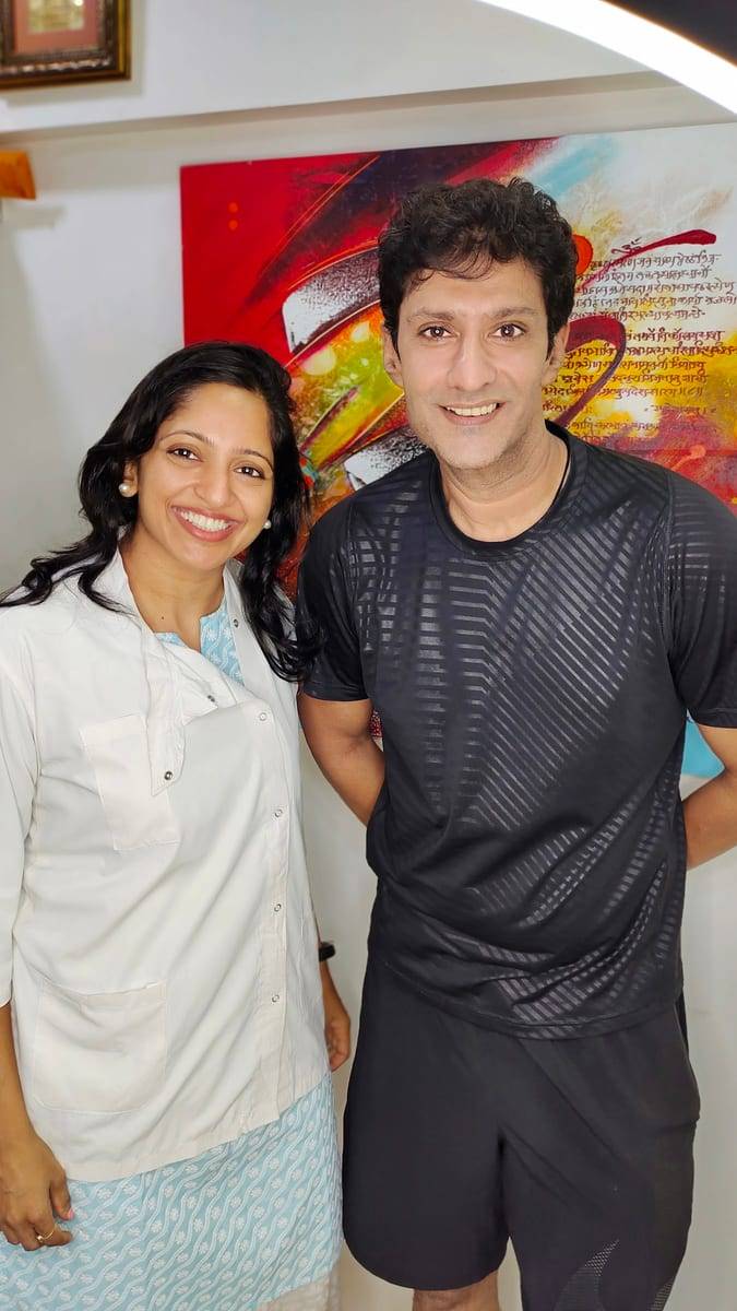 A smiling patient with Dr. Vaishali at Make Me Smile