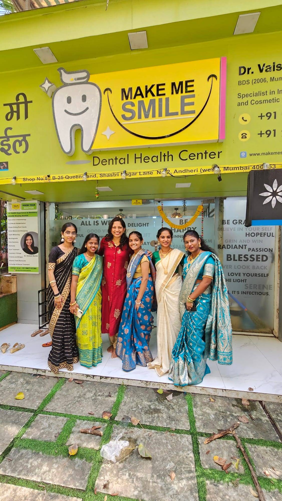 Outside the clinic on Shastri Nagar Lane 2